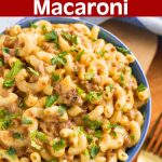 Instant Pot Cheeseburger Macaroni in bowl.