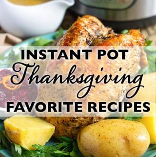 A great list of Instant Pot Thanksgiving Recipes. In this list are Instant Pot Thanksgiving recipes and Instant Pot Christmas dinner and dessert recipes. Of course, these are interchangeable! There's something for practically everyone in this list of pressure cooker Thanksgiving recipes! simplyhappyfoodie.com #instantpotthanksgiving #instantpotholiday