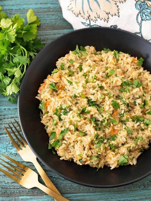Instant Pot Brown Rice Pilaf Story - Simply Happy Foodie