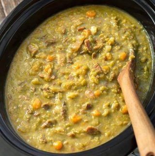 Split Pea Soup in a slow cooker