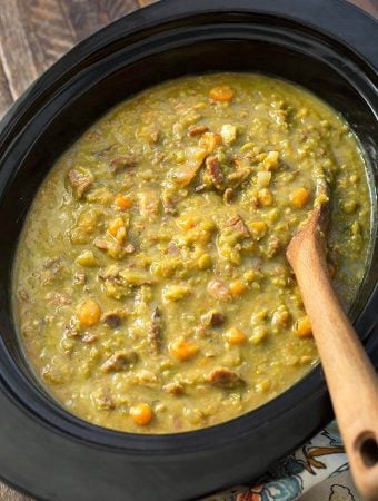 Split Pea Soup in a slow cooker