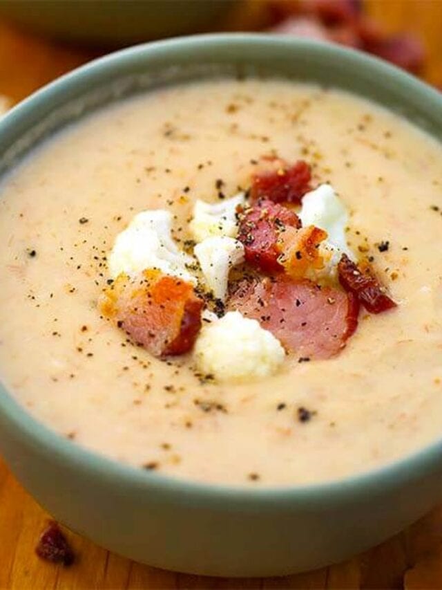 Instant Pot Cauliflower Bacon Chowder Story Simply Happy Foodie