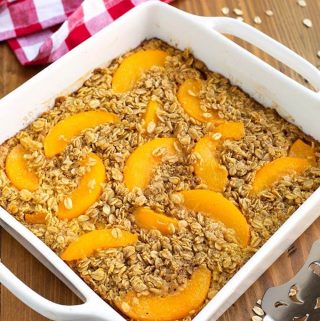 Easy Peach Baked Oatmeal