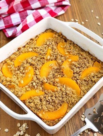 Easy Peach Baked Oatmeal