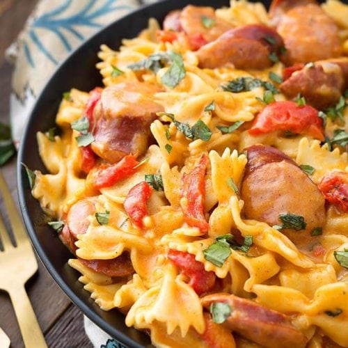 Cajun ninja chicken and sausage pasta