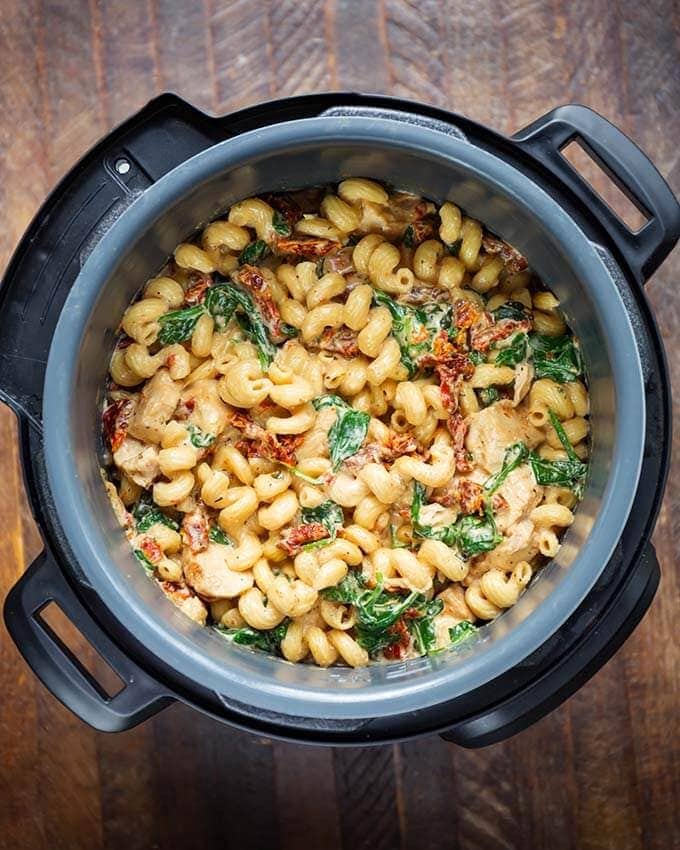 Tuscan Chicken Pasta in a pressure cooker