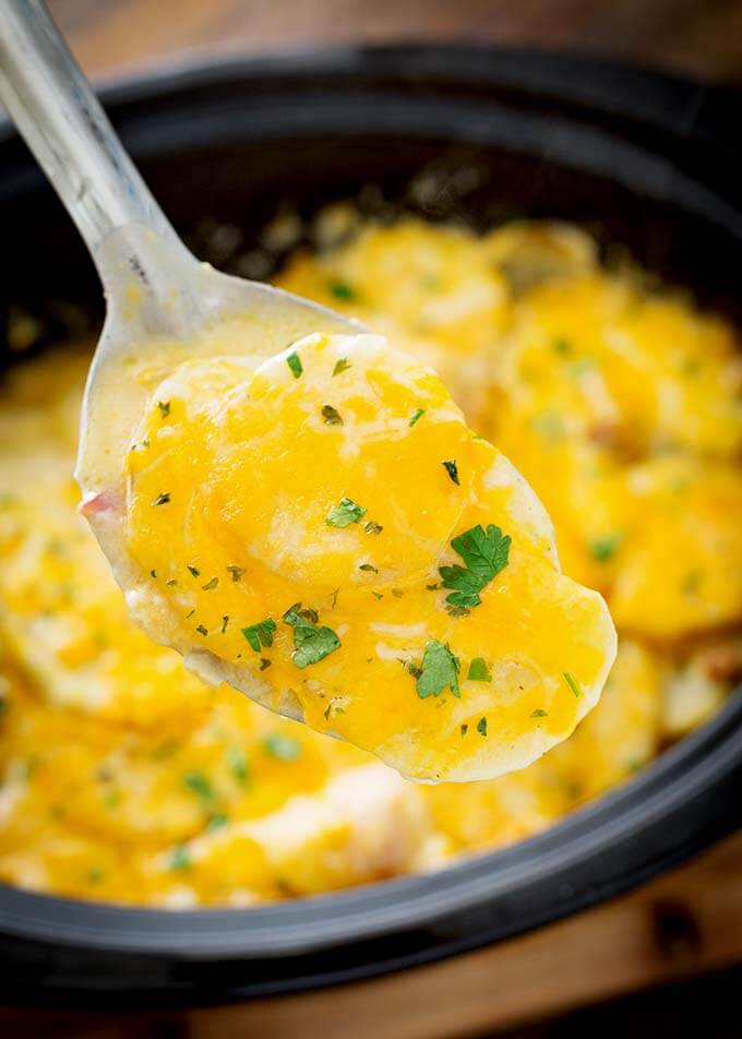 Cheesy Slow Cooker Scalloped Potatoes - Slow Cooking Perfected