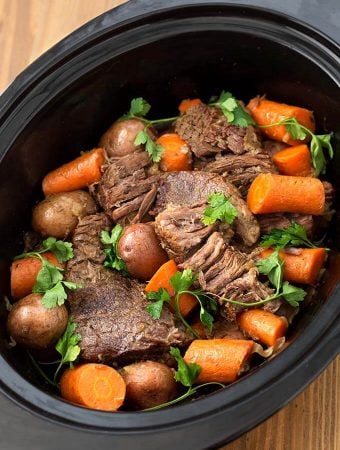 Pot Roast with vegetables in a slow cooker