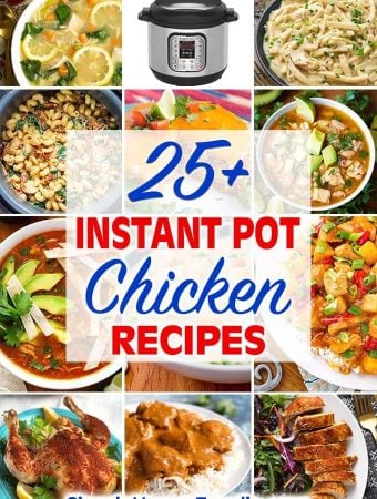 instant pot chicken recipes collage for 25 plus Instant Pot Chicken Recipes