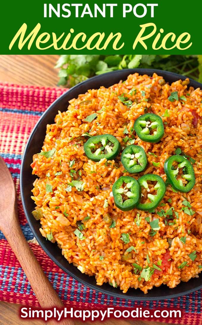 Instant Pot Spanish Rice - Garnished Plate