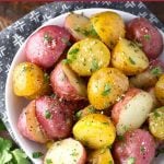 Instant Pot Potatoes with Herb Butter in bowl