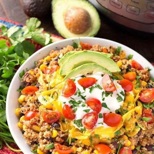 Instant Pot Quinoa Taco Bowls Simply Happy Foodie