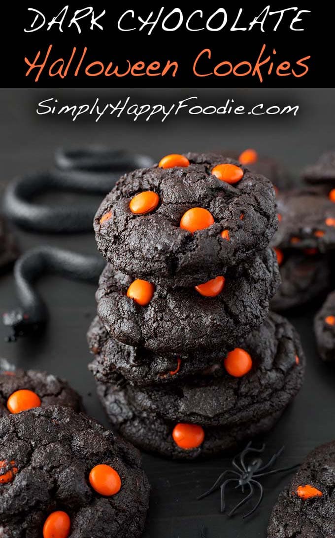 Dark Chocolate Halloween Cookies