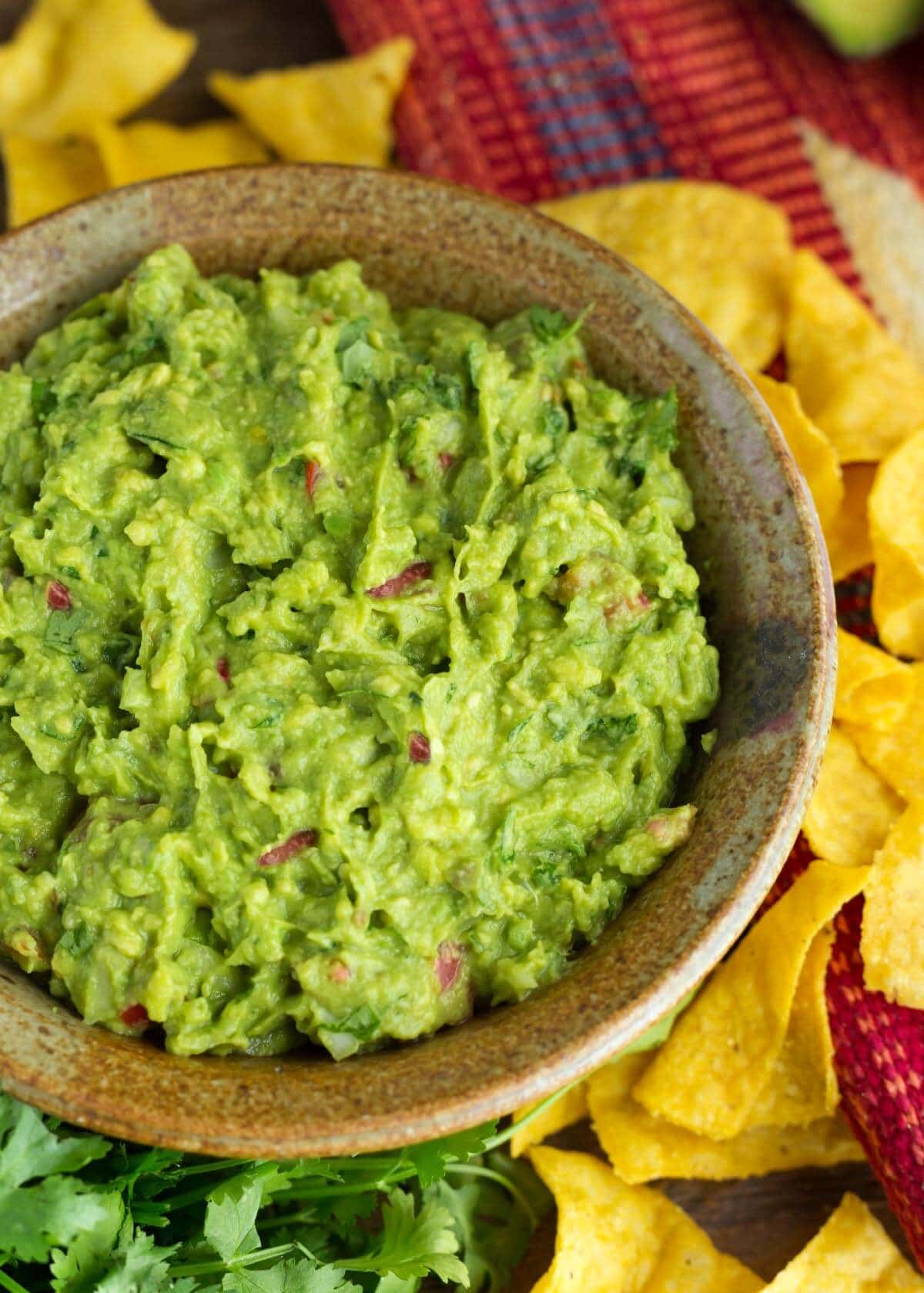 Fresh Homemade Guacamole in a bowl