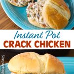 Instant Pot Crack Chicken on a bun