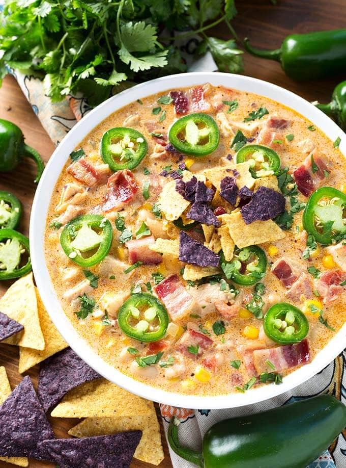 Instant Pot Jalapeño Popper Chicken Chili - Simply Happy Foodie