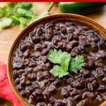 Instant Pot Cuban Black Beans in a bowl