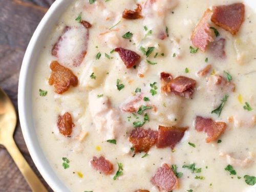 Slow Cooker Clam Chowder - Simply Happy Foodie