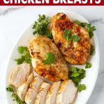 Air Fryer Chicken Breasts on plate