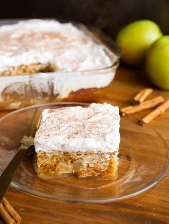 Caramel Apple Poke Cake