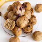 Several Instant Pot Banana Bread Bites on a glass plate