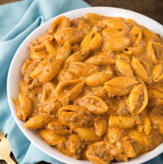 Instant Pot Creamy Beef and Shells