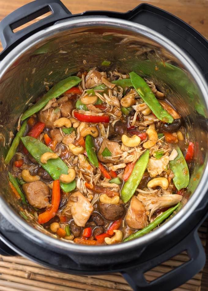 Cashew Chicken in pressure cooker