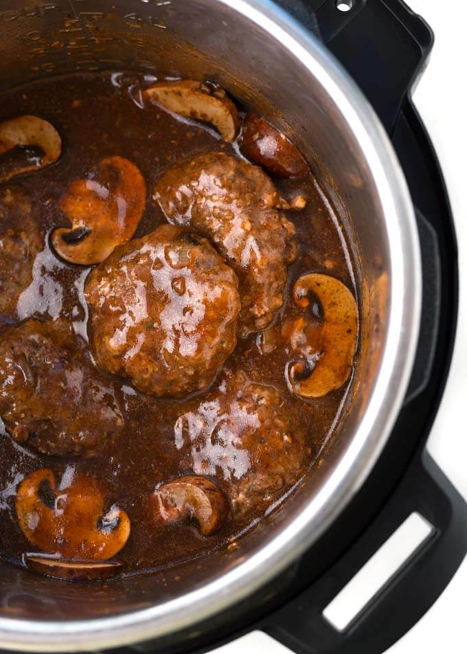 Salisbury Steaks in pressure cooker