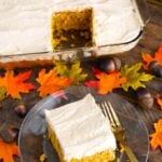Pumpkin Cake with Cinnamon Butterscotch Frosting