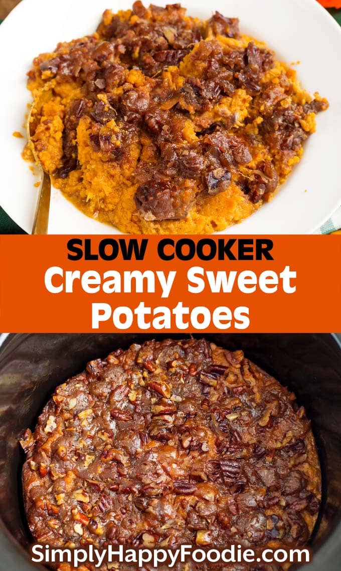 Slow Cooker Creamy Sweet Potatoes - Simply Happy Foodie