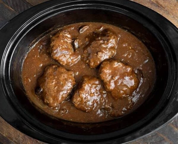 Salisbury Steak in Slow Cooker