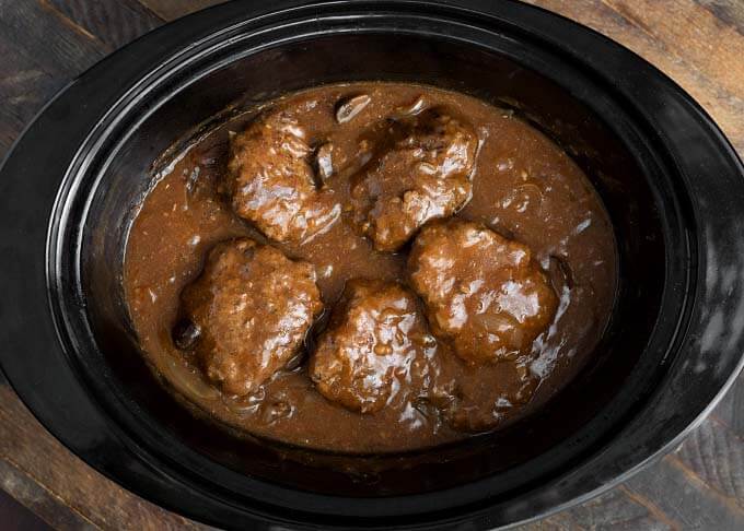 Salisbury Steak in Slow Cooker