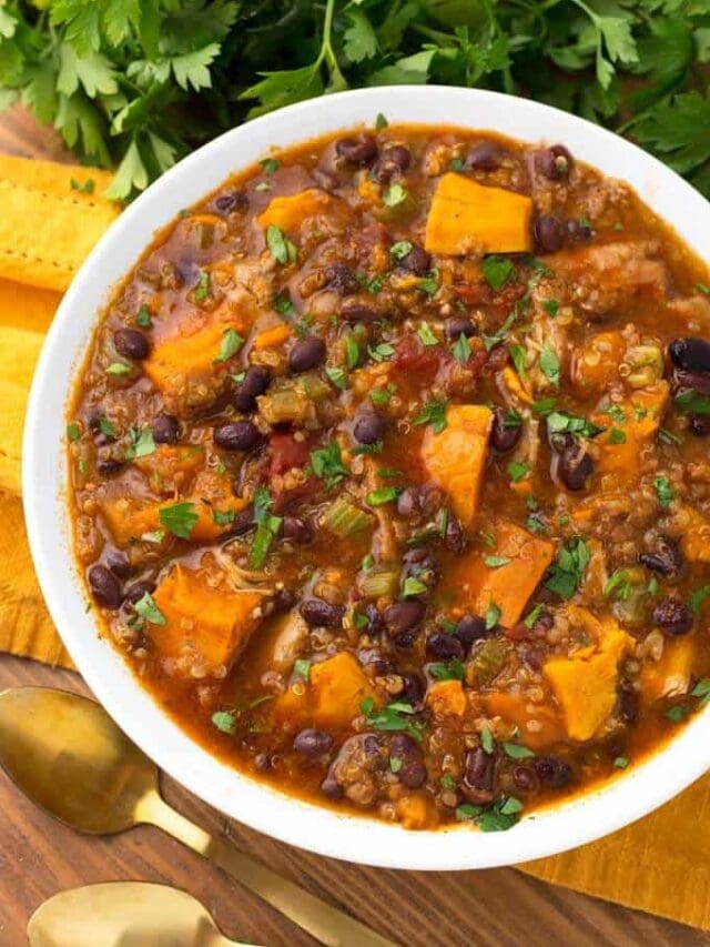 Instant Pot Sweet Potato Quinoa Chicken Chili Story Simply Happy Foodie