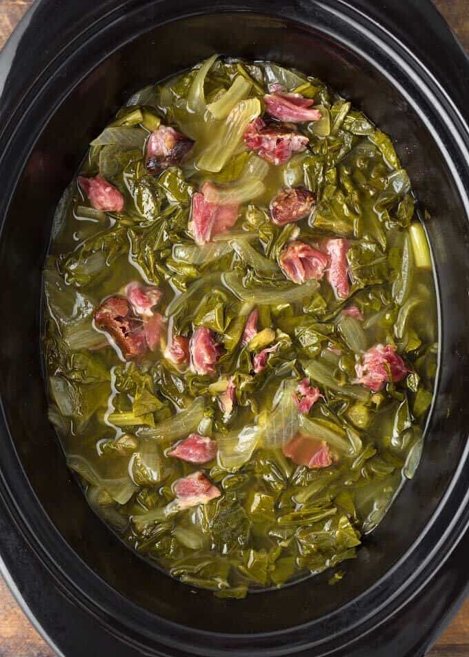 Slow Cooker Collard Greens - Simply Happy Foodie