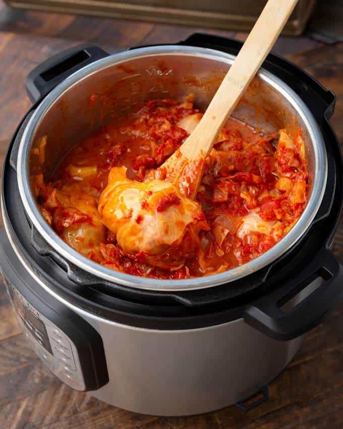 Pressure cooker Stuffed Cabbage Rolls in Pressure Cooker