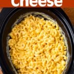 Crock Pot Mac and Cheese in a black crock