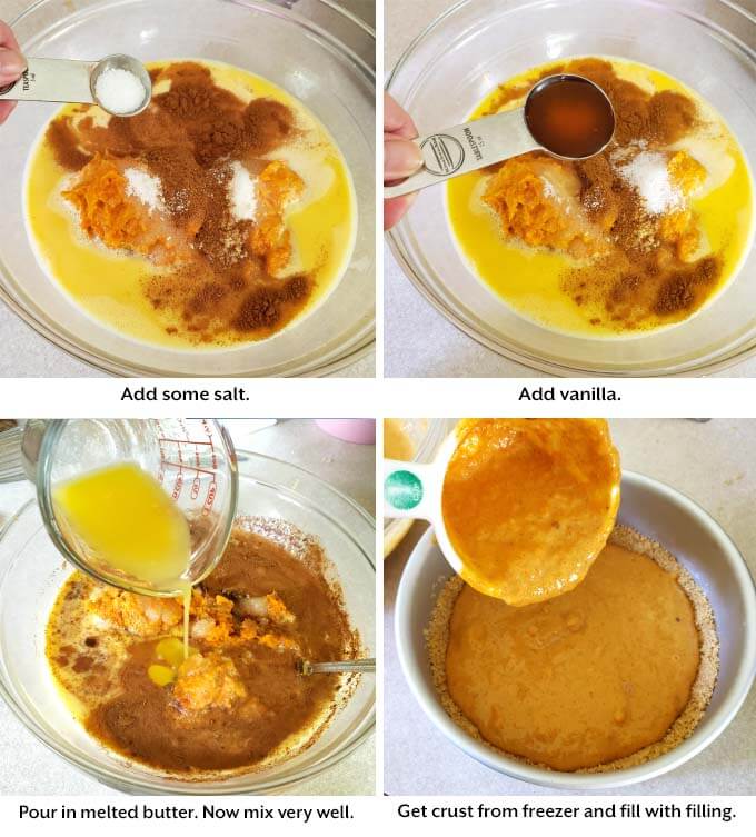 Sweet Potato Pie mixing collage