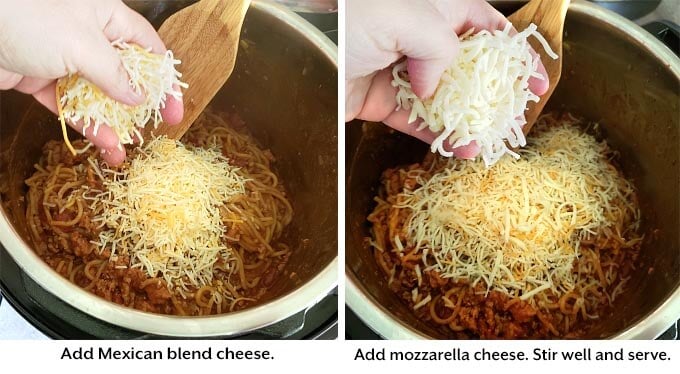 adding the cheese