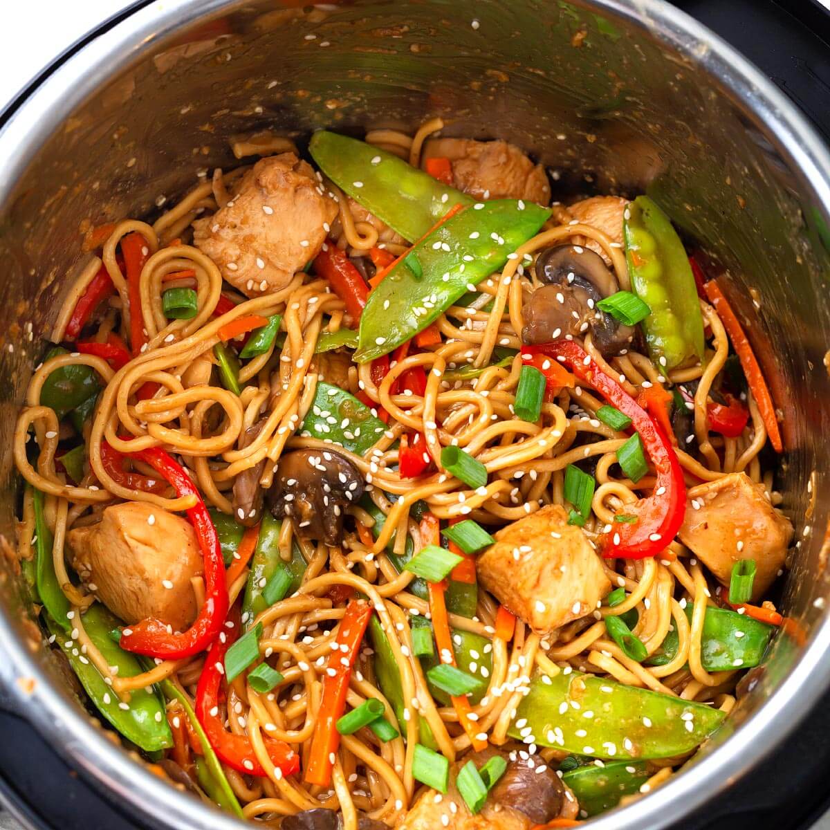 Instant Pot Lo Mein in the IP