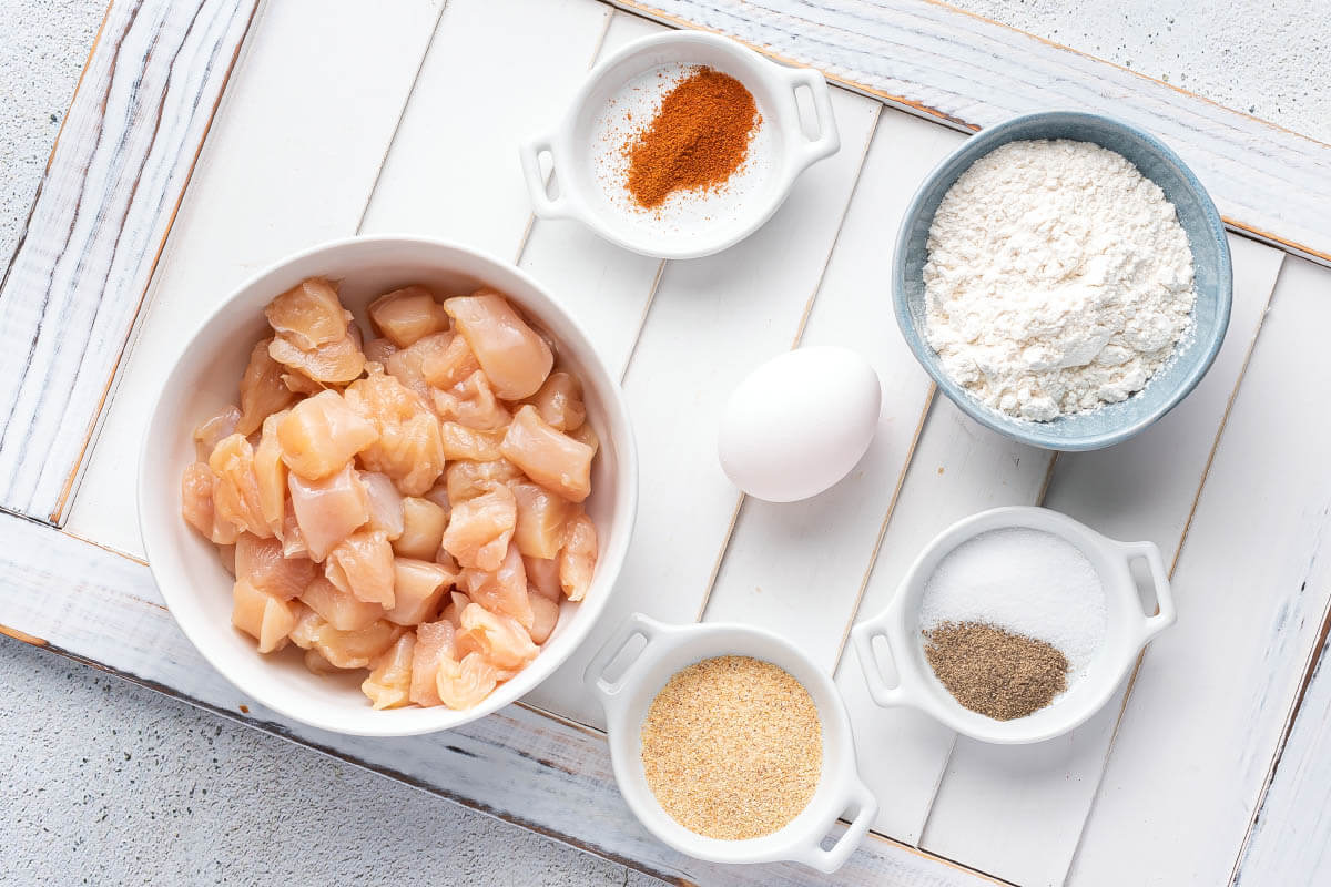 ingredients for popcorn chicken