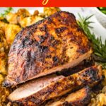 Air Fryer Turkey Breast close up