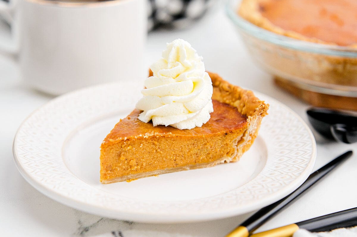 pie on a white plate