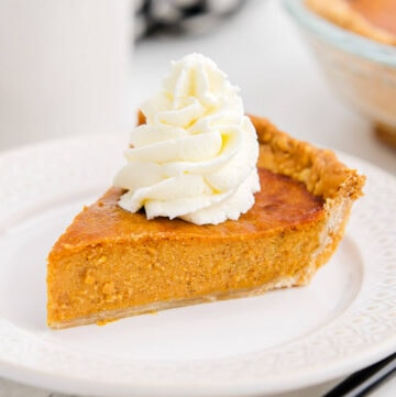 pie on a white plate