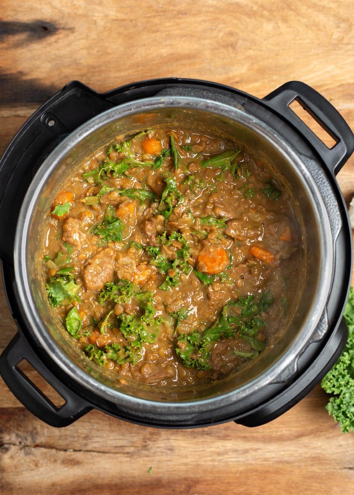 Lentil Beef Stew in the Instant Pot
