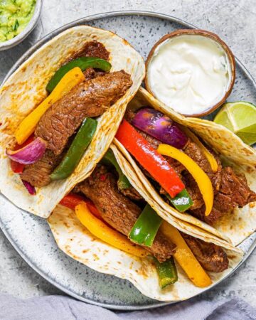 Air Fryer Steak Fajitas