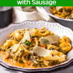 Slow Cooker Creamy Tortellini Soup