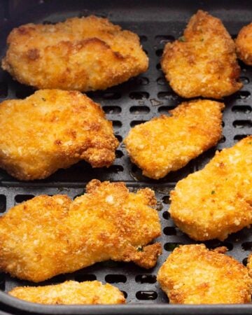 Air Fryer Chicken Nuggets in AF basket