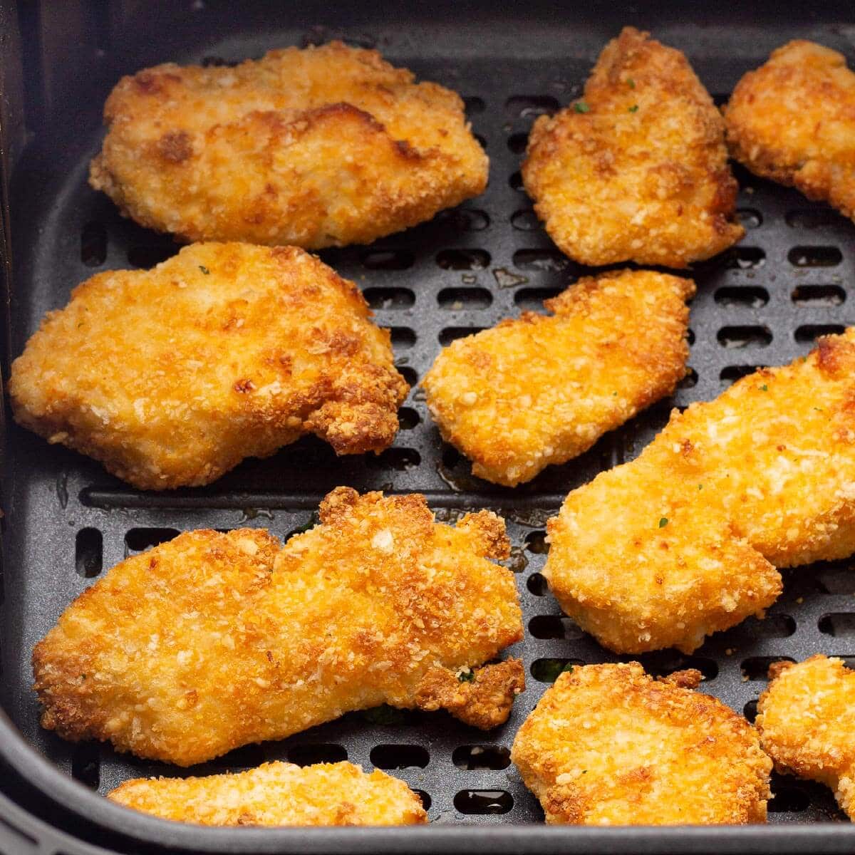 Air Fryer Chicken Nuggets in AF basket