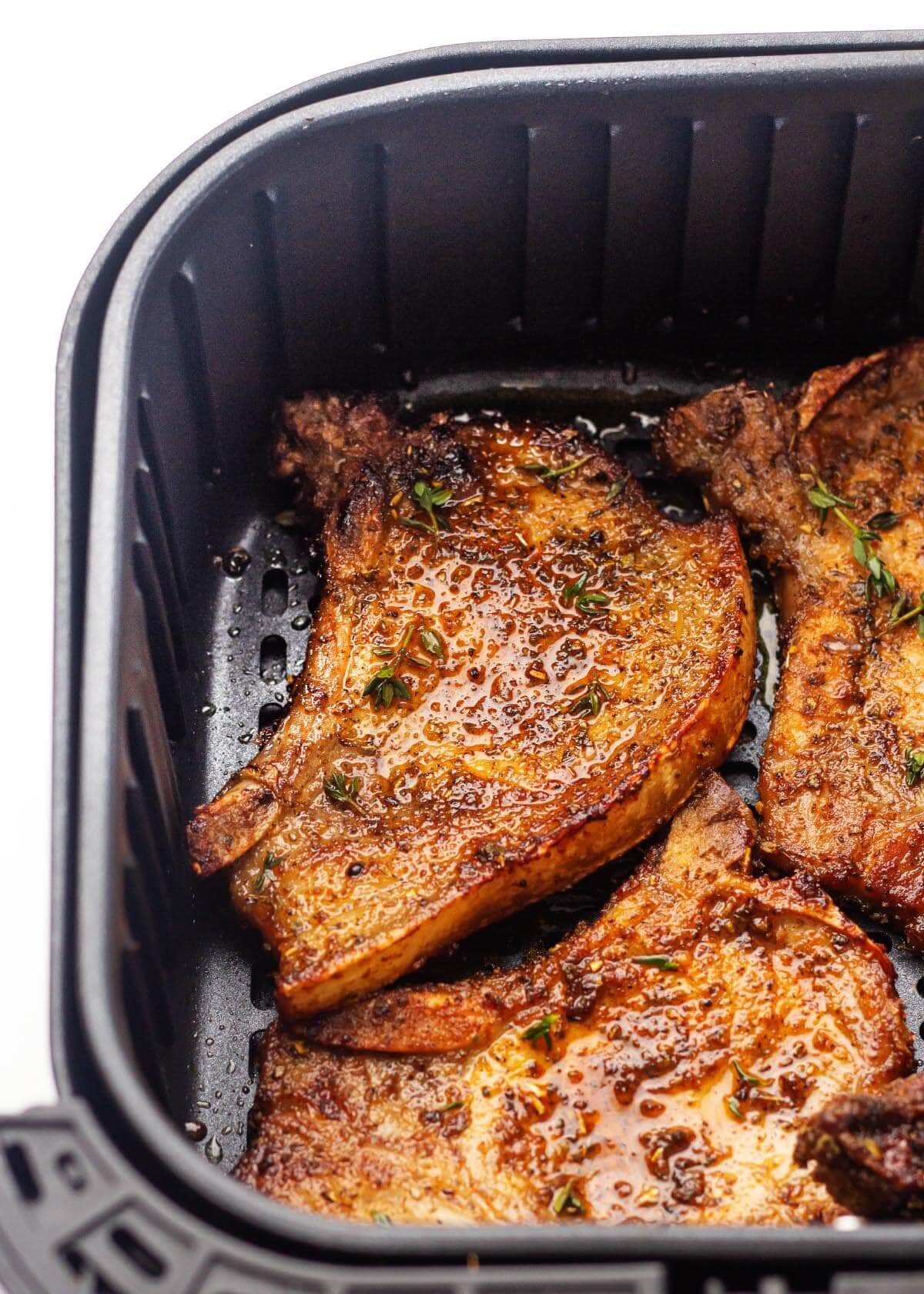 pork chops in the air fryer basket