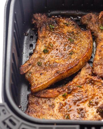 pork chops in the air fryer basket